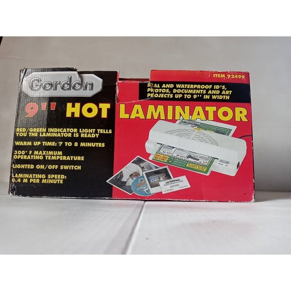 GORDON 9" HOT LAMINATOR - FAST WARM UP - 300 DEGREE - FAST 0.4 PER M ITEM 92499 - Picture 10 of 13